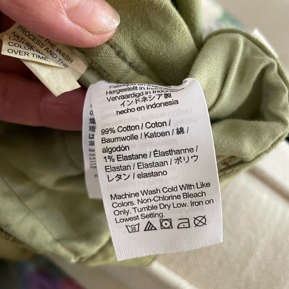 💚 NWT Madewell ‘Emmett’ wide leg Artichoke green chinos women’s waist 30 - Picture 9 of 12
